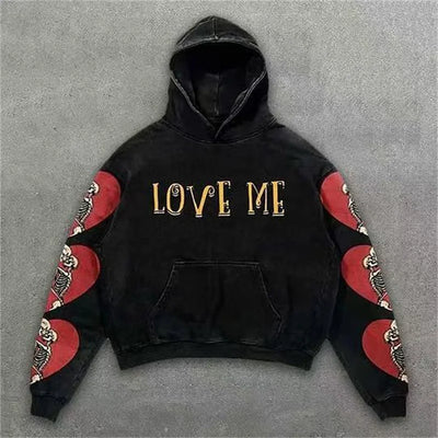 Y2K Cloths Techwear Autumn New Mens Funny Skull 3D Print Tracksuit Men Hoodie Fashion Streetwear Black Skeleton Hoodies For Man