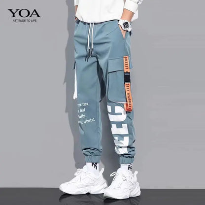 Multi Pocket Drawstring Cargo Pants, Men's Casual Cargo Pants For Summer Autumn Outdoor