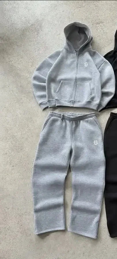 American high street punk hip-hop dollar logo embroidered sportswear men set Y2K new Gothic top hoodie couple casual sportswear