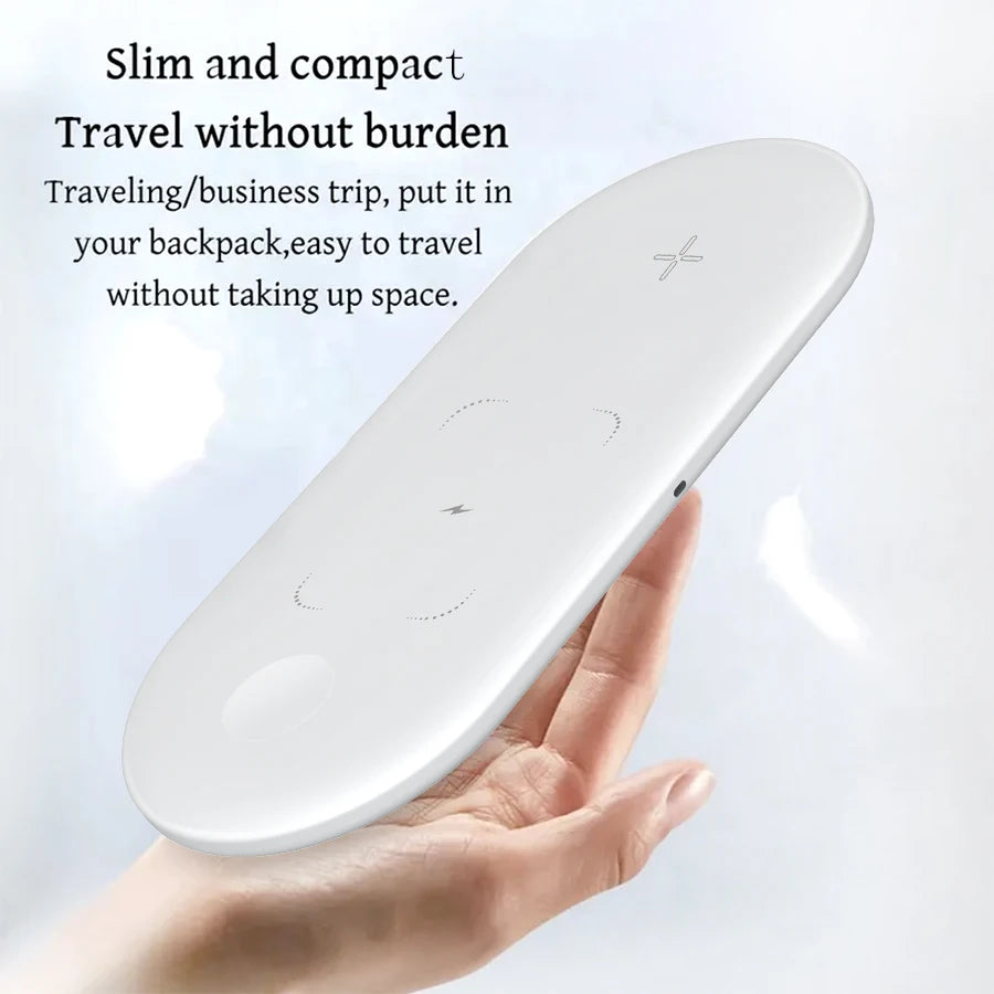 300W 3 In 1 Wireless Charger Stand Pad Super Fast Charging Dock Station for Apple Devices iPhone 16 15 14 13 iWatch 1-9 Airpods