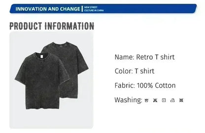 Hip Hop Deftones Men Women Plus Size Summer Washed T Shirt  Vintage Print Cotton Tshirt Fashion Design Tee Streetwear Unisex Top