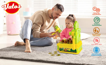 VATOS Mini Coin Operated Arcade Game Bank with 2 Hammers, Interactive Electronic Developmental Toy for Kids Ages 3-6
