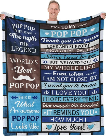 1PC Gift To Dad Thin Blanket for Father's day Anniversary Birthday Mother's Day for Mom Wife Sister Grandma Abuela Soft Throw