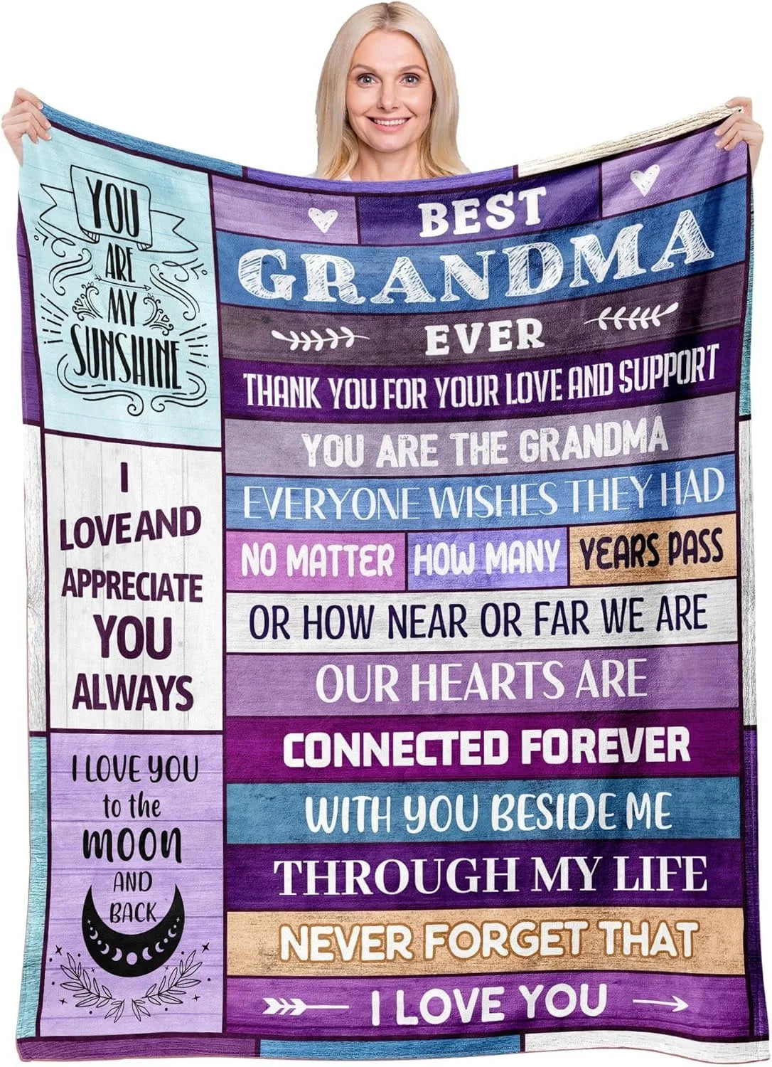 1PC Gift To Mom Thin Blanket for Anniversary Birthday Mothers Day Fathers day for Mom Dad Wife Sister Grandma Abuela Soft Throw