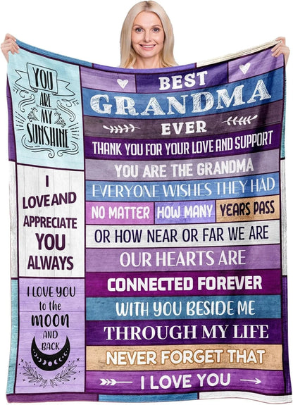 1PC Gift To Mom Thin Blanket for Anniversary Birthday Mothers Day Fathers day for Mom Dad Wife Sister Grandma Abuela Soft Throw