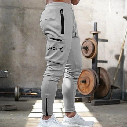 2024 Spring And Autumn New American Sports Men's Solid Color Overalls Outdoor Leisure Fitness Running Training Pants Clothing