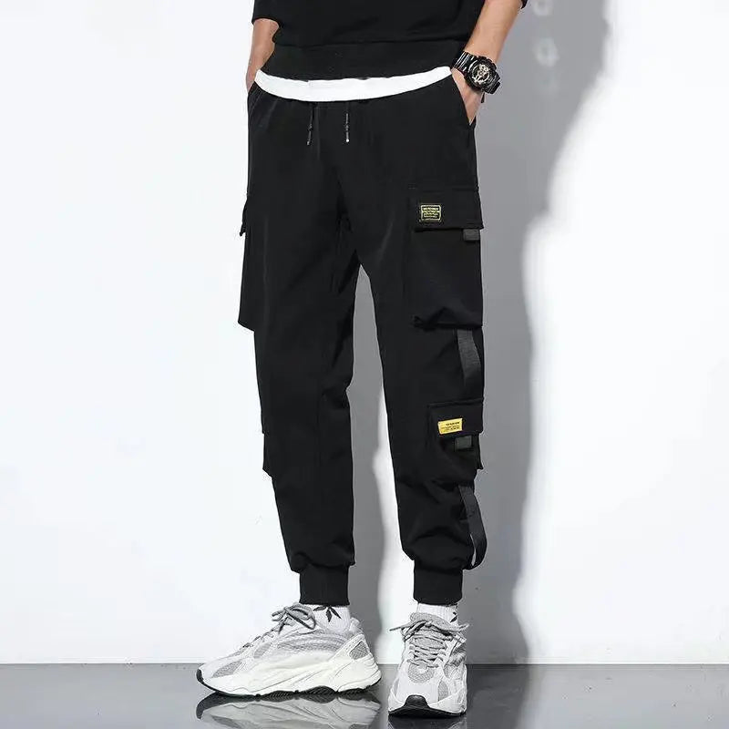 Multi Pocket Drawstring Cargo Pants, Men's Casual Cargo Pants For Summer Autumn Outdoor