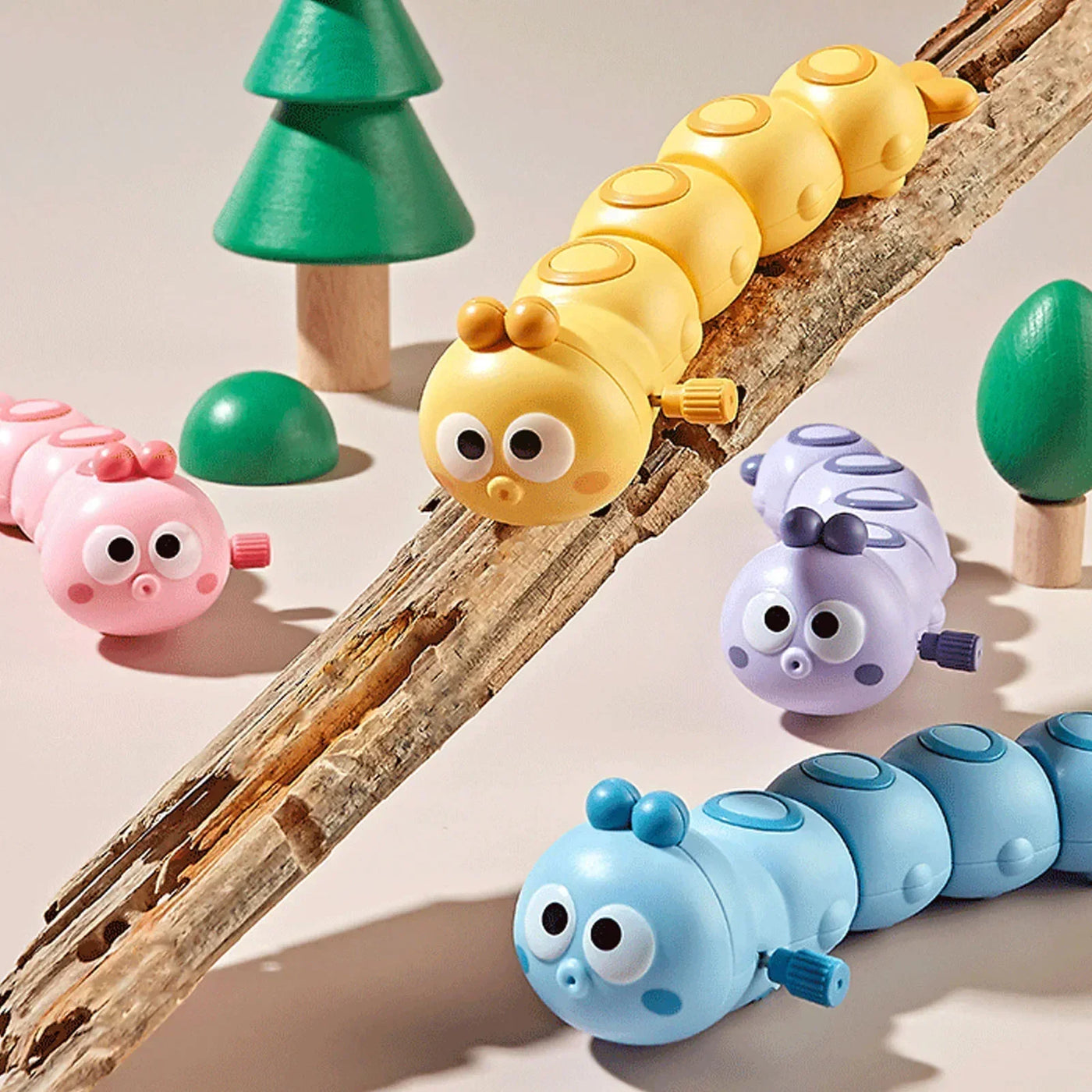 Cartoon Clockwork Caterpillar Crawling Toys Parent Child Interactive Cute Animal Baby Wind Up Toy for Kids Funny Gift