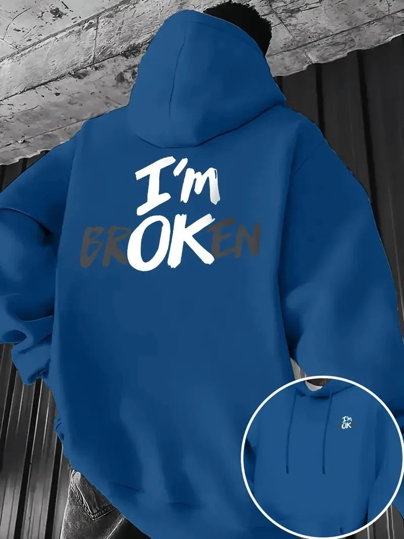 The new men's hoodie for Spring and Autumn 2025 features a casual fashionable and comfortable 3D letter pattern print