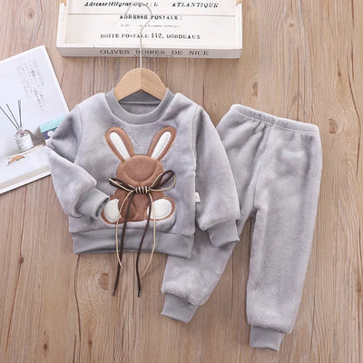 3PCS Winter Autumn Toddler Baby Boys Girls Clothes Baby Sweaters Coat +Pants +Hooded Vest Outfit Set Infant Warm Clothing Suits