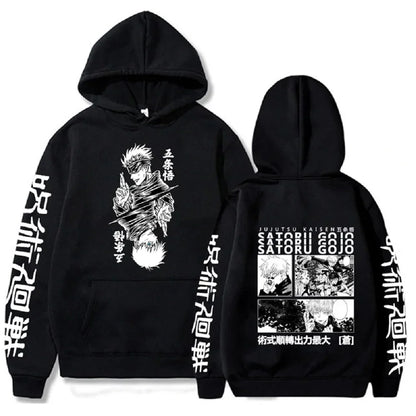 Japanese Anime Print Sweatshirts Jujutsu Kaisen Hoodie Harajuku Autumn Winter Streetwear Clothe Yuji Itadori Plus Size Hoodie