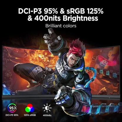 Furniture.Tool 165Hz 1000RPIP/PBP, 34-inch Curved Ultrawide WQHD 3440×1440 Gaming Monitor, 1ms(MPRT), DCI-P3 95% Guaranteed. sof