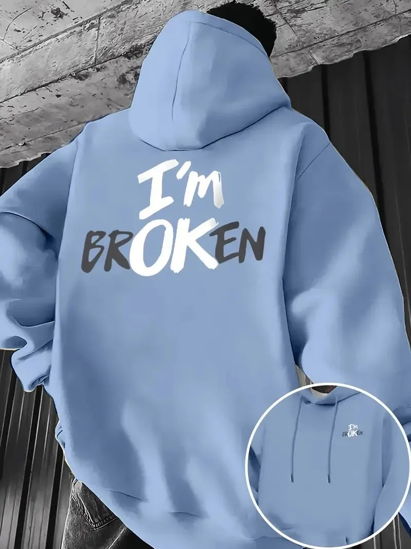 The new men's hoodie for Spring and Autumn 2025 features a casual fashionable and comfortable 3D letter pattern print