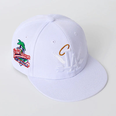 Fashion Unisex Lette Embroidery Baseball Caps Los Angeles Snapback Hat Angel Wings Hip Hop Caps Outdoor Adjustable Casual SunHat