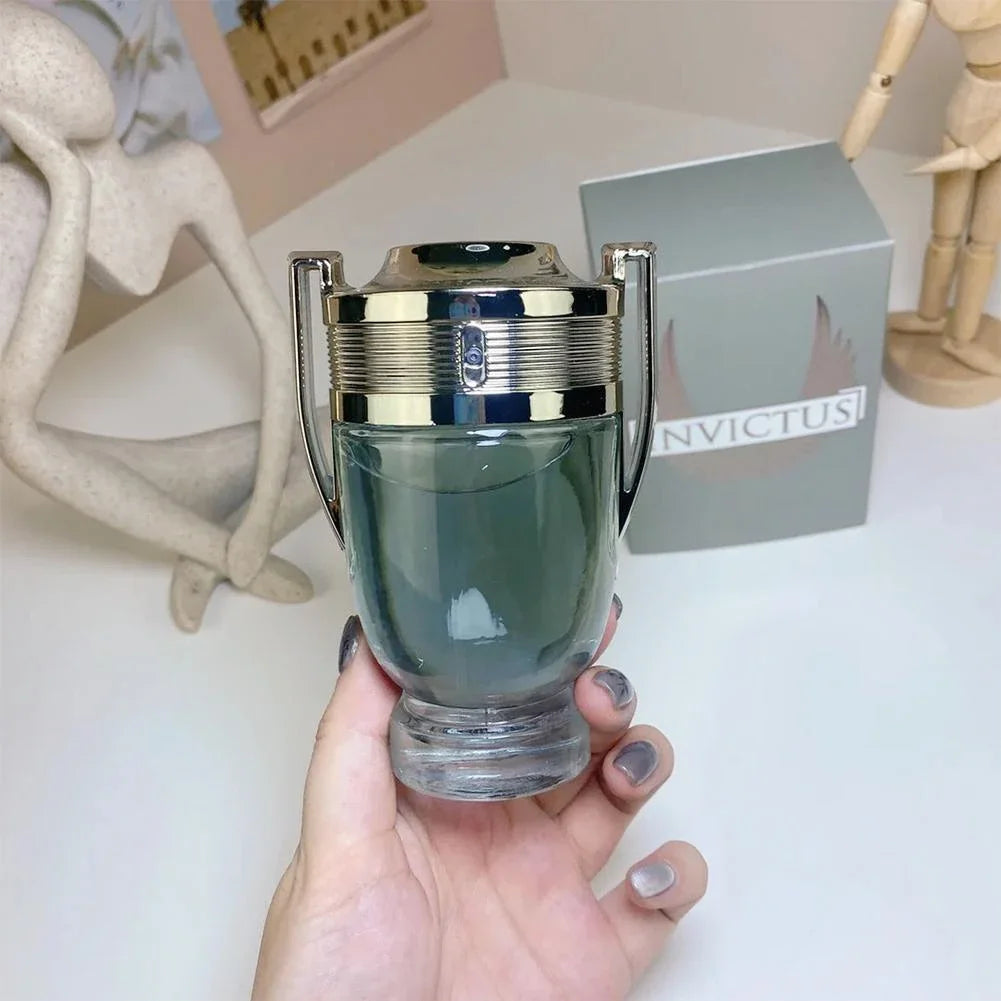 Men's Perfume 100ML 3.4FL.OZ  Woody Aquatic Notes Fresh Ocean Fragrance Spray Parfum Warrior Trophy Perfume Long-lasting Male