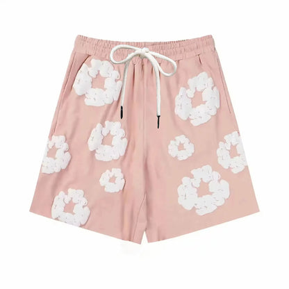 2025 Summer New American Flower Printed Men Women Board Shorts Quick Dry Beach Swiming Shorts Hip Hop Short Pants Beach Clothes