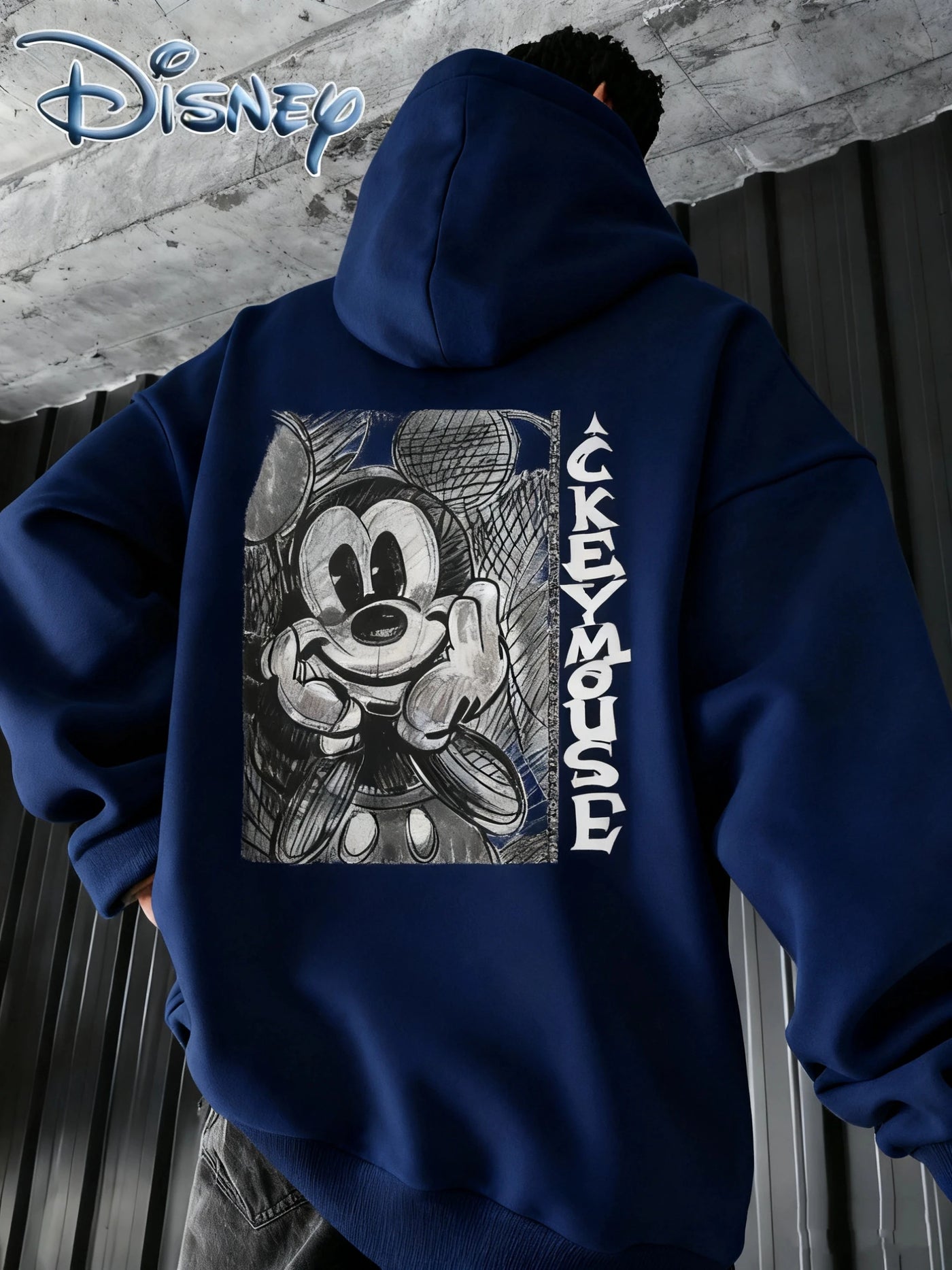 Disney Mickey Mouse Printed Men's Hoodie for Autumn and Winter, Warm and Comfortable, Fashionable and Trendy Hoodie
