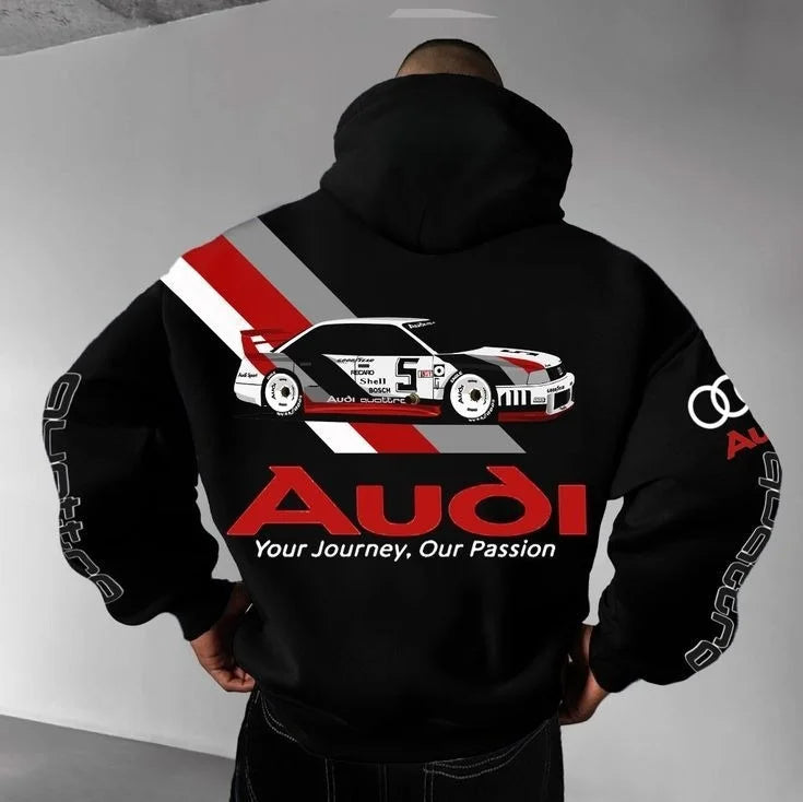 2025 Audi's Latest Autumn and Winter Racing Adult Hoodie Printed Fashionable and Comfortable Shopping Casual Sports Hoodie MOTO