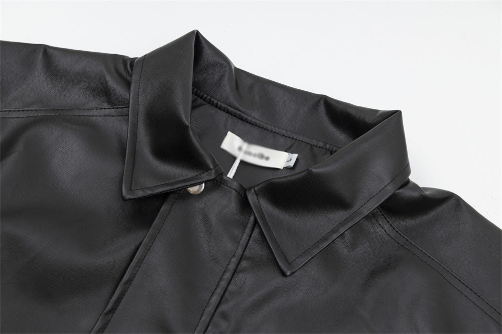 Punk Rock Motorcycle Leather Clothing For Men And Women Spring And Autumn